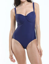 Basic navy blue reducing swimsuit cup D