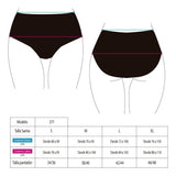 Bikini calzón tiro alto con aplicación color rojo