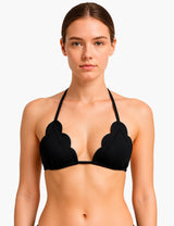 Triangle bikini with oval edges in black