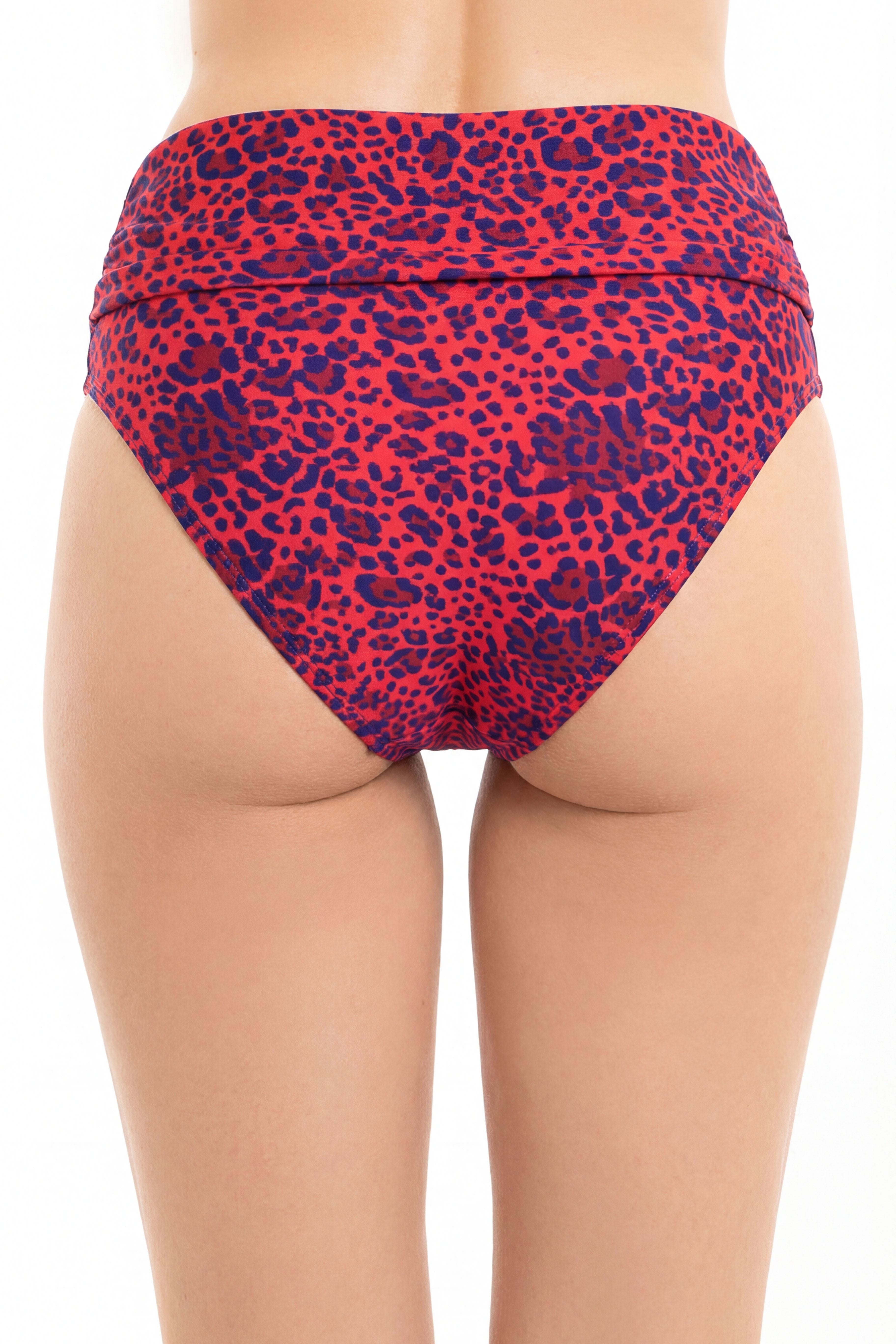 Bikini calzón pin up doble uso animal print brillante