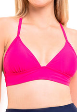 Bikini sostén con espalda calada fucsia
