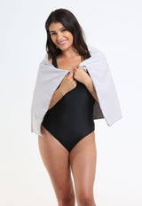 Toalla de microfibra chica 100 x 50 cm gris