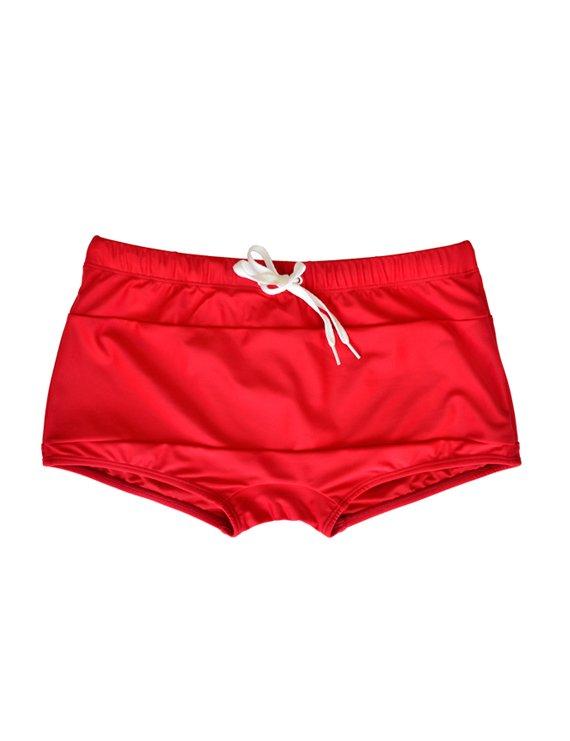 Traje de baño short bóxer para hombres rojo