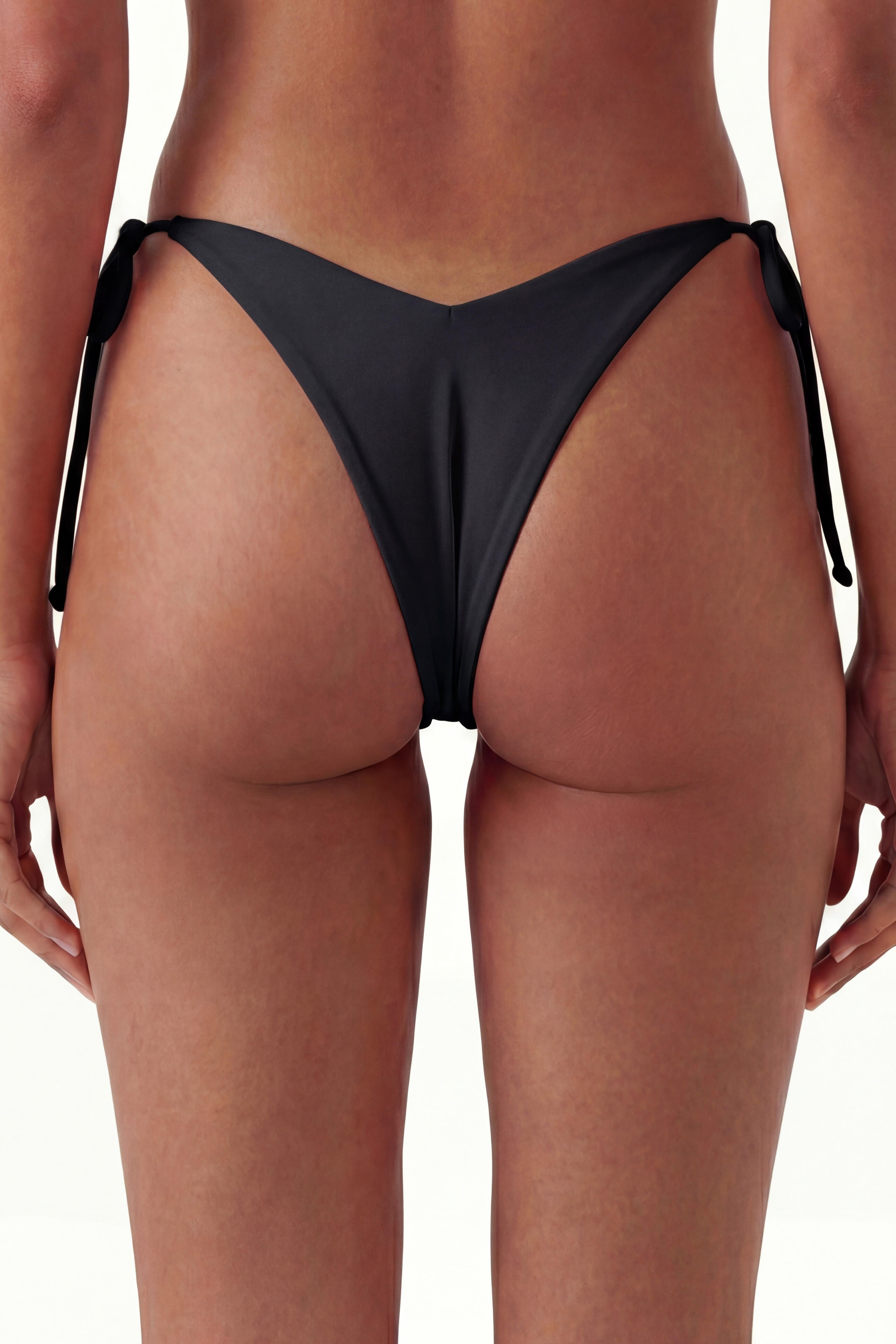Bikini colales con amarras negro