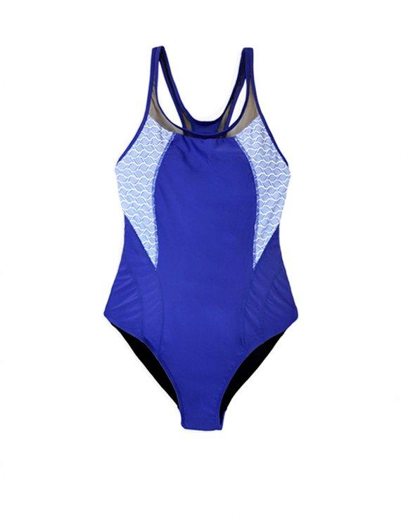 Deportivo con transparencia estampado azul