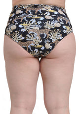 Bikini calzón pin up doble uso estampado amarillo