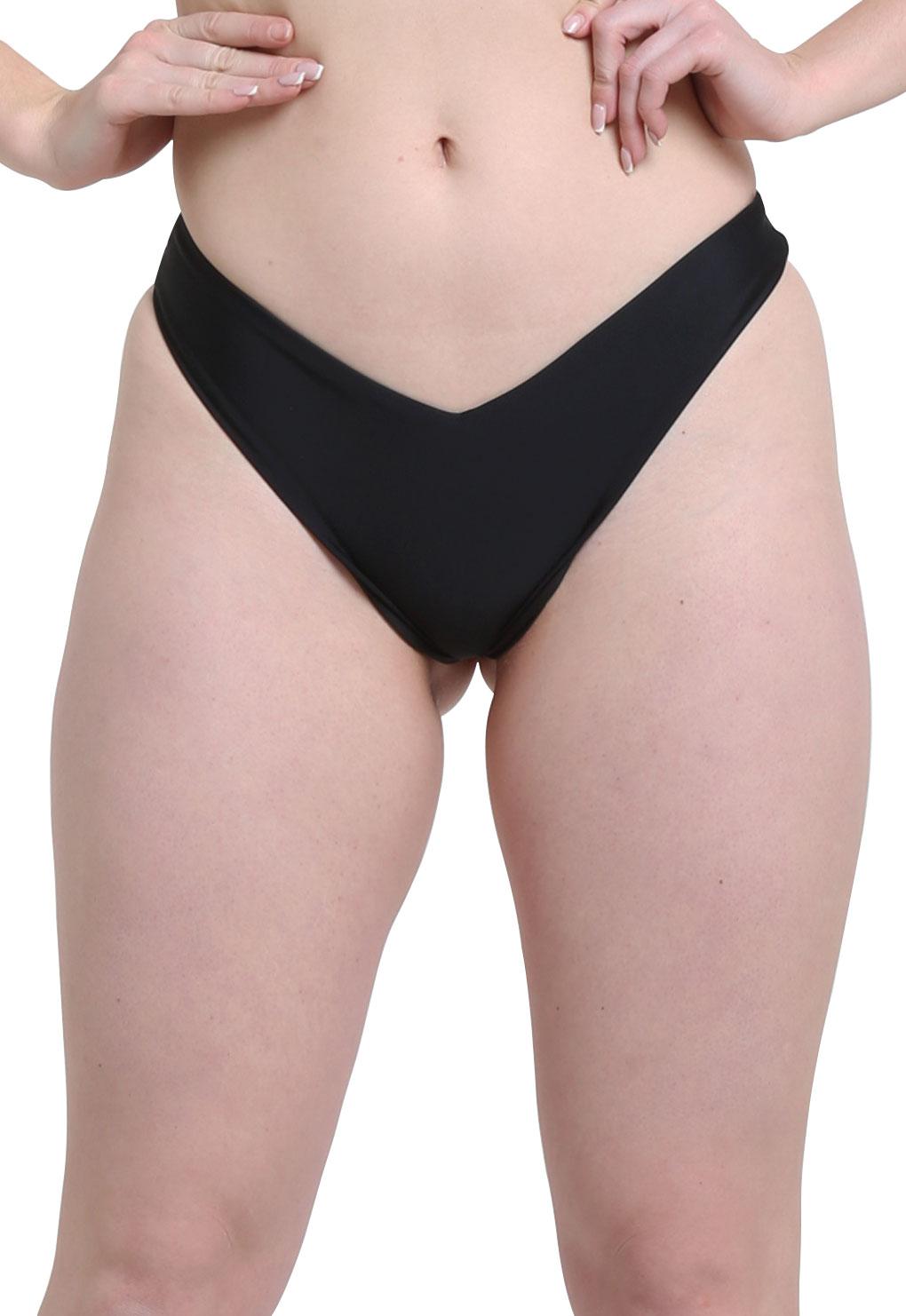 Bikini tanga cadera alta negro