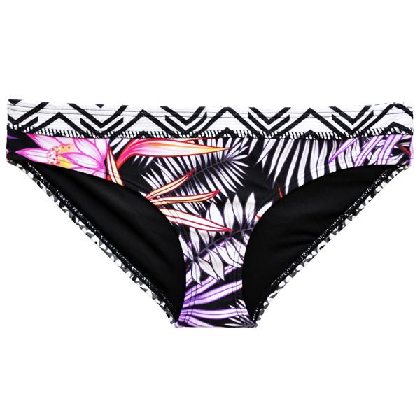 Calzón bikini con pinza estampado negro