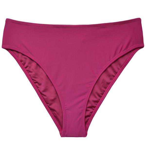 Bikini calzón tiro alto con abertura trasera color morado