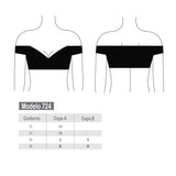 Black printed bikini top