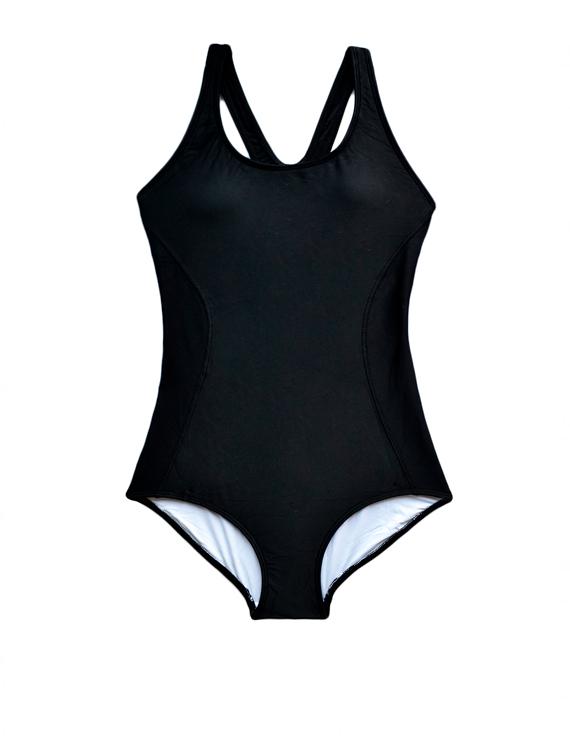 Classic Black Swimming Swimsuit
