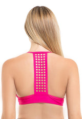 Bikini sostén con espalda calada fucsia