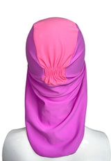 Girl's Fuchsia Swimsuit Sun Protection Cap
