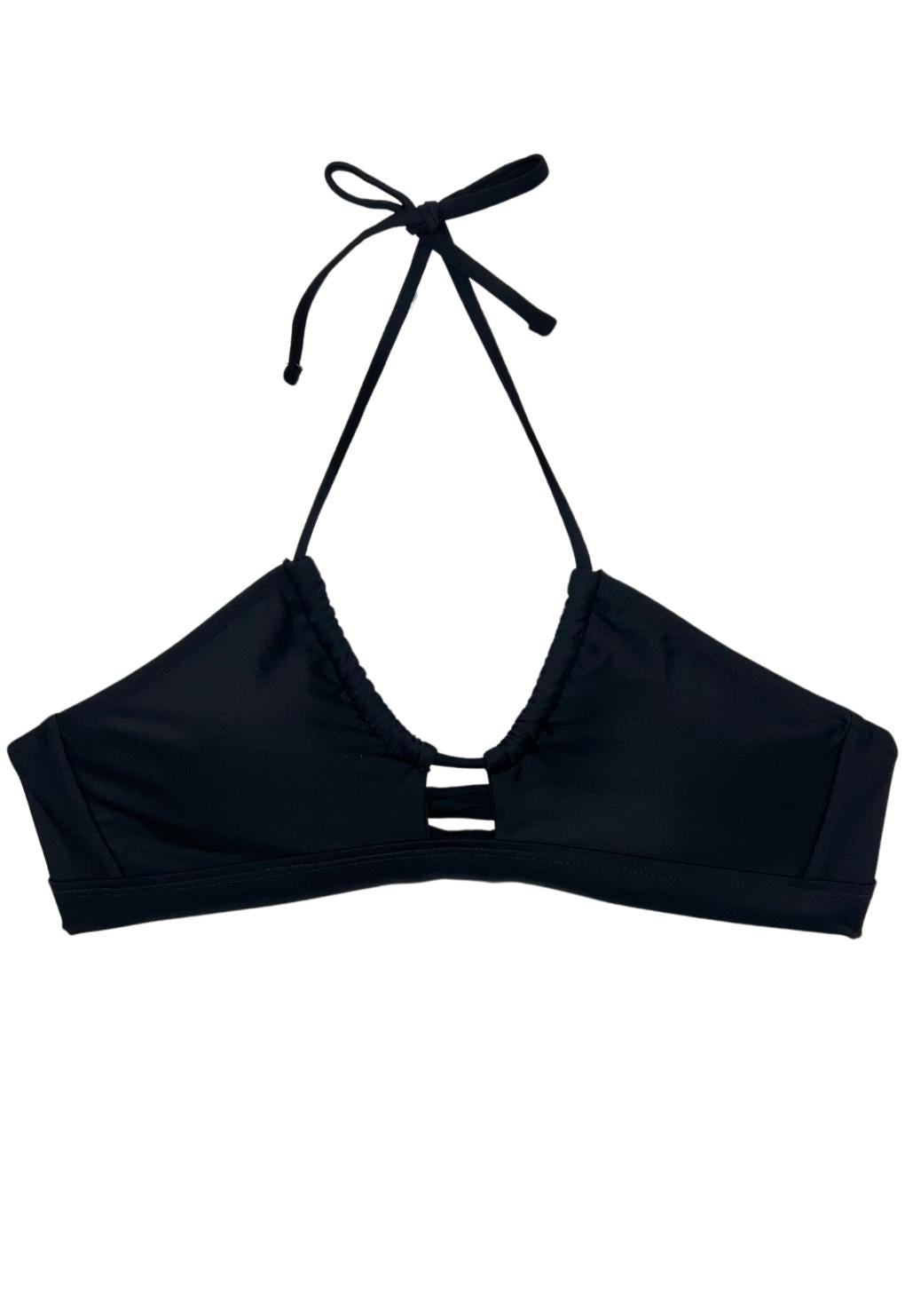Bikini bandeau pretina negro