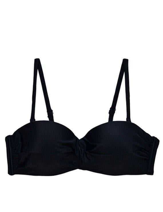 Bikini tiras removibles strapless color negro