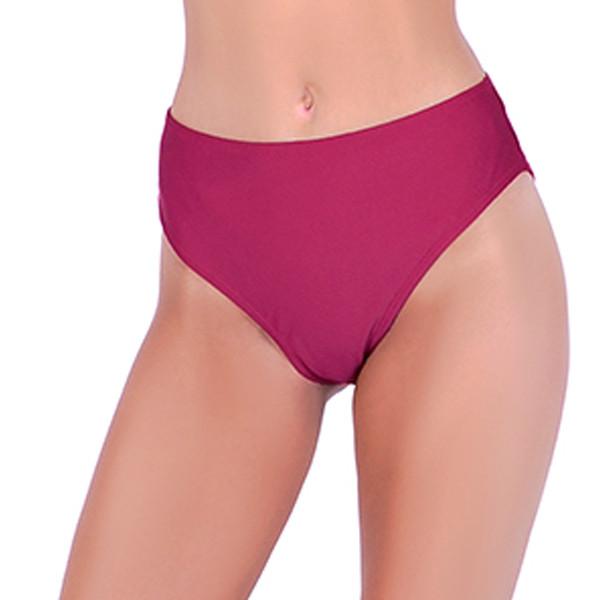 Bikini calzón tiro alto con abertura trasera color morado
