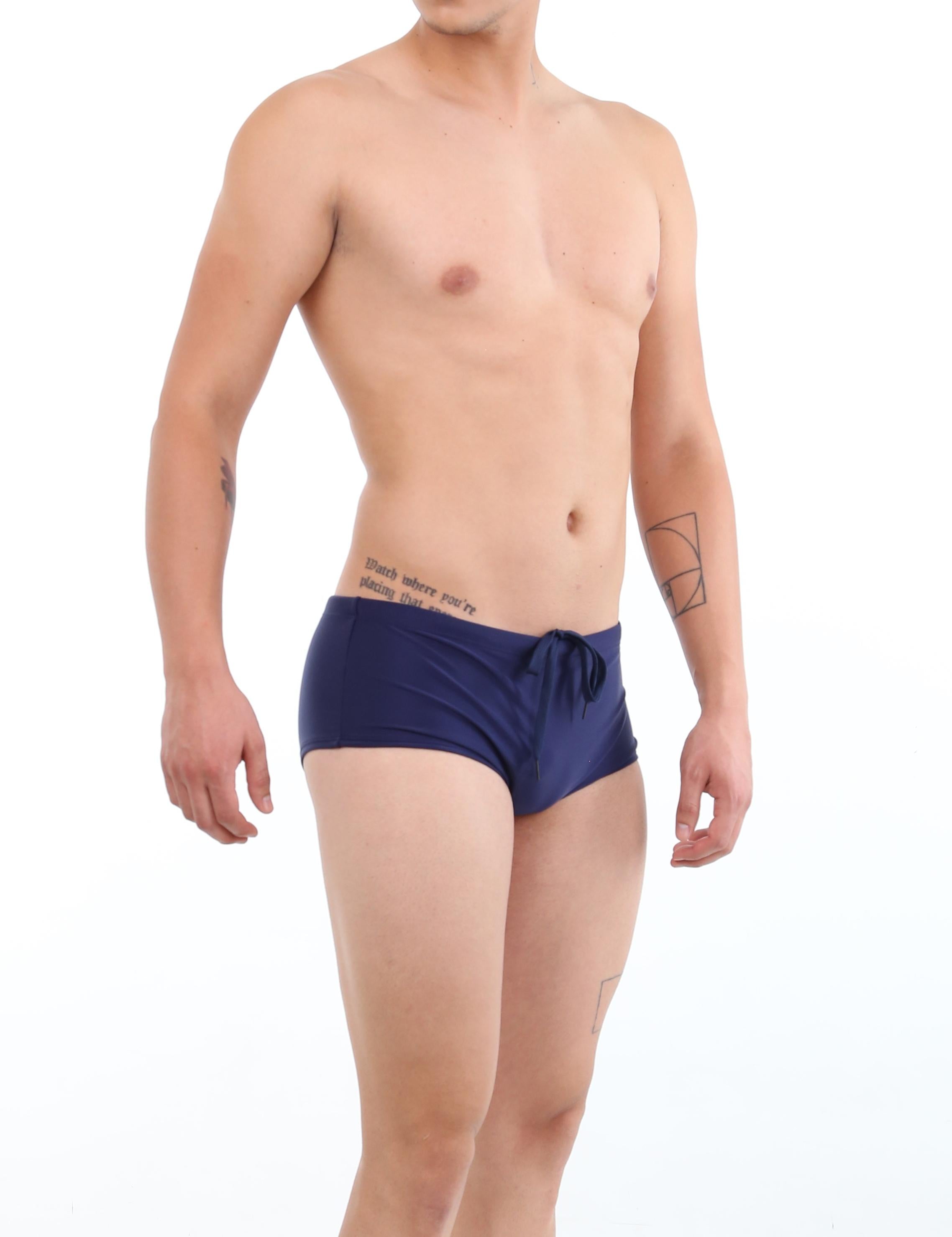 Navy blue men's swimsuit 