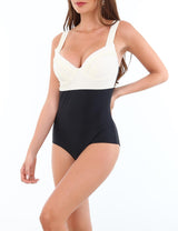 Beige slimming swimsuit 
