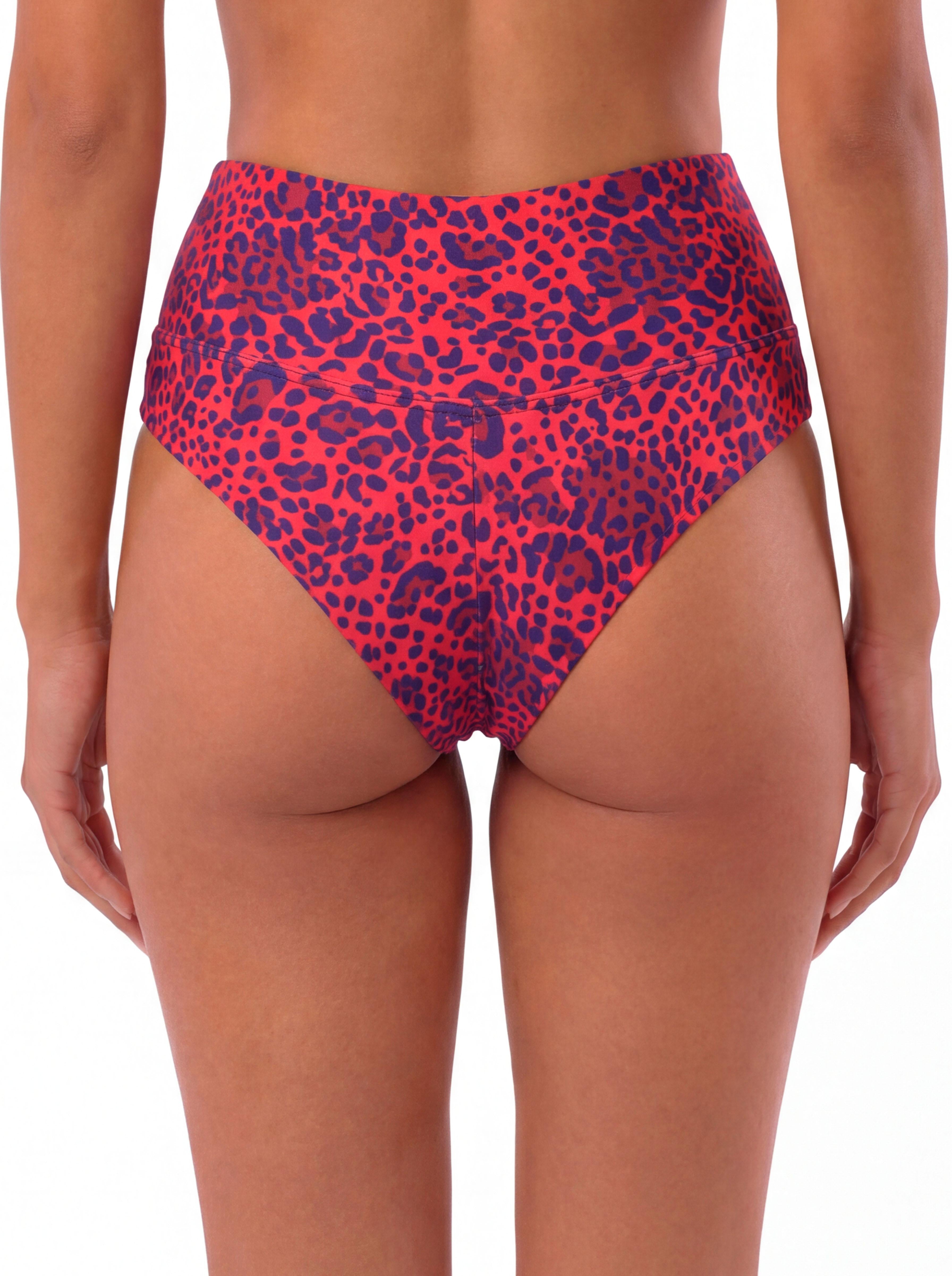Bikini mujer culote  pin up animal print brillante