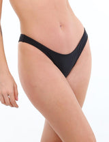 Black basic thong bikini briefs