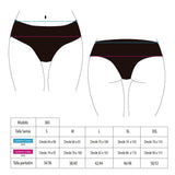 Bikini calzón ajustable caderas estampado naranja