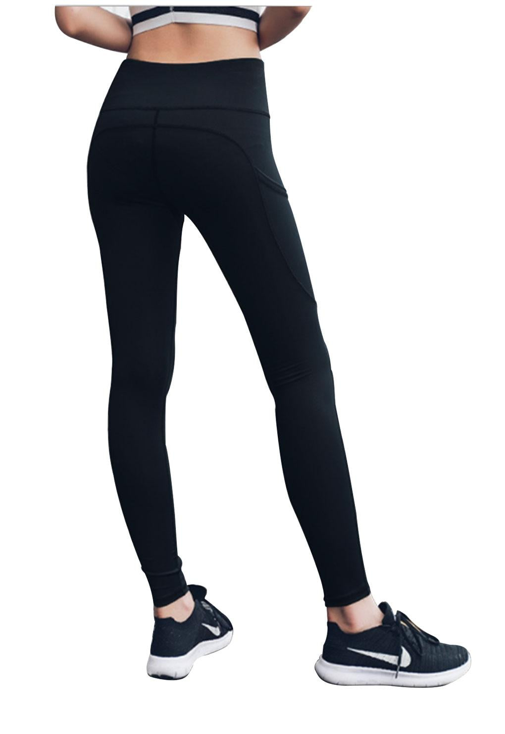 Calza básica con bolsillo negra