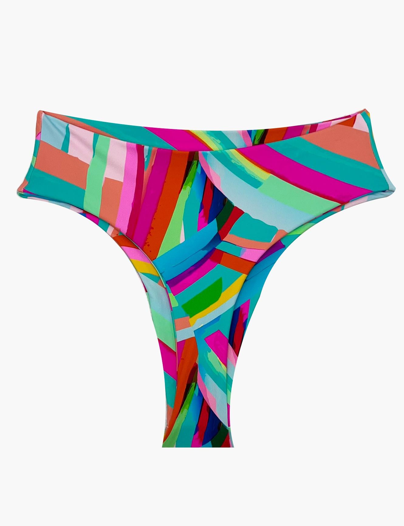 Green print pin-up thong bikini