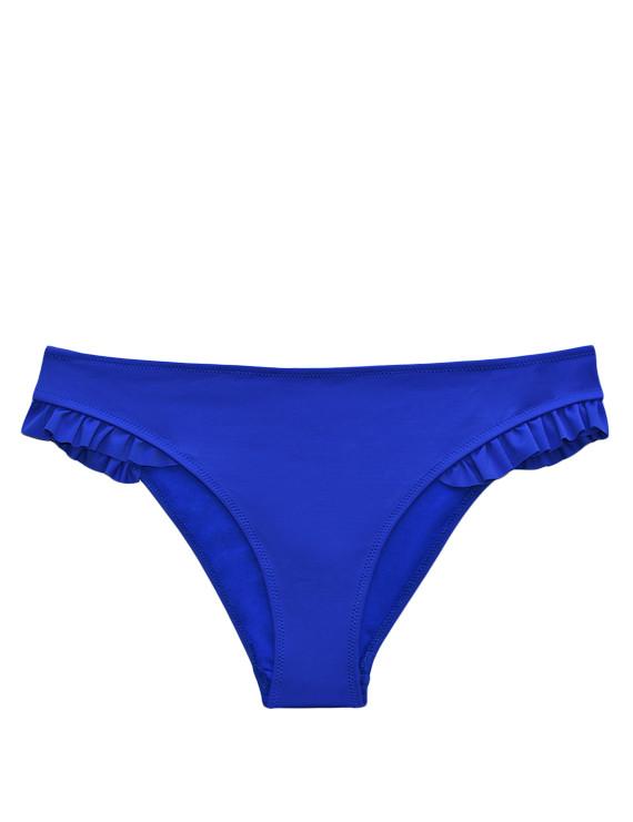 Bikini calzón con vuelos a los costados color azul