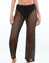 Salida de playa tipo pantalón negro