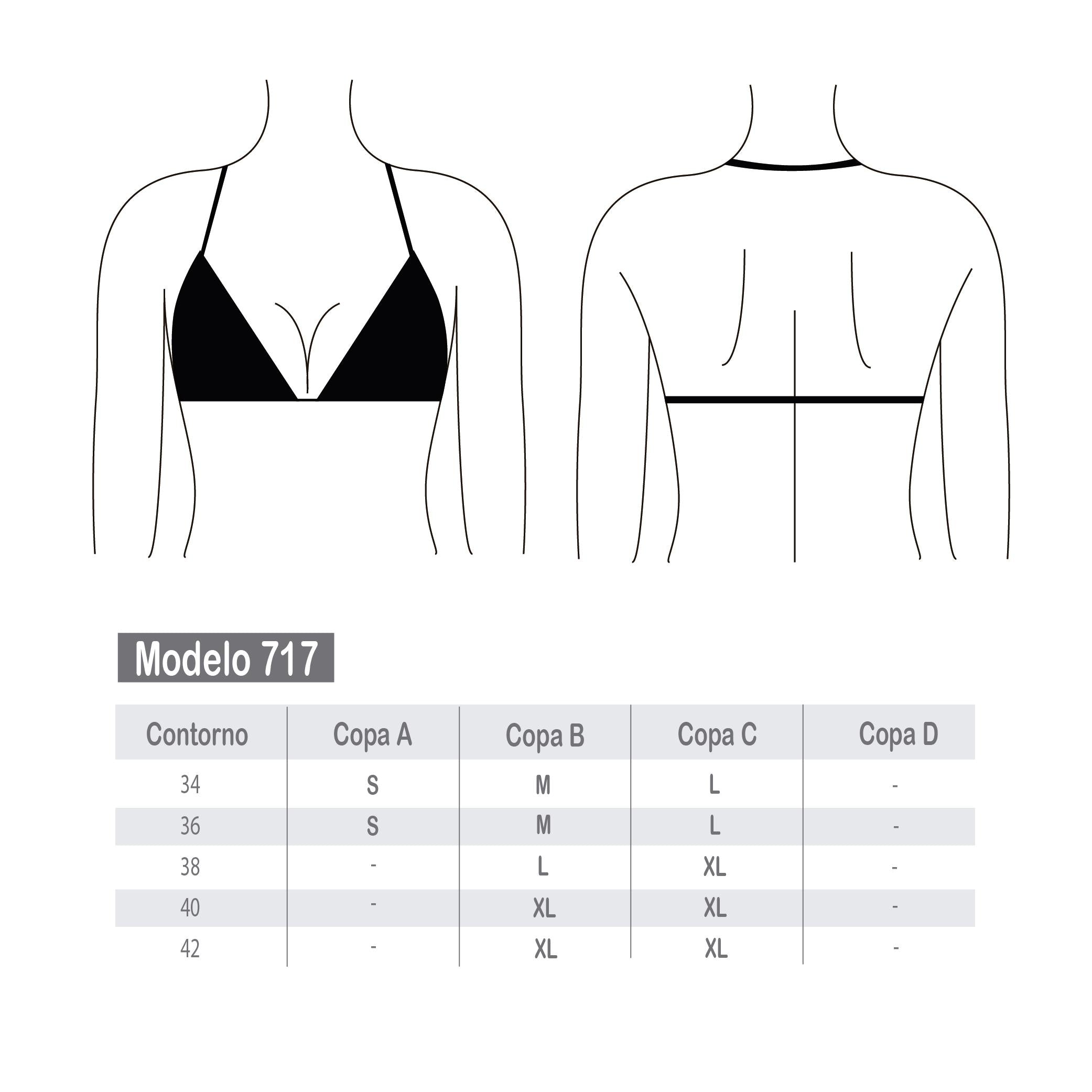 Bikini triangulo argolla central negro