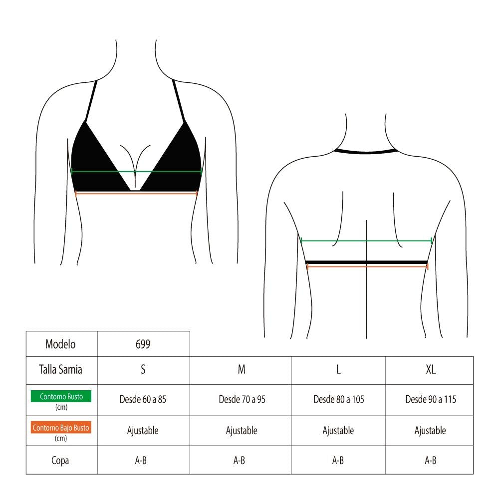 Bikini estilo triángulo clásico turquesa