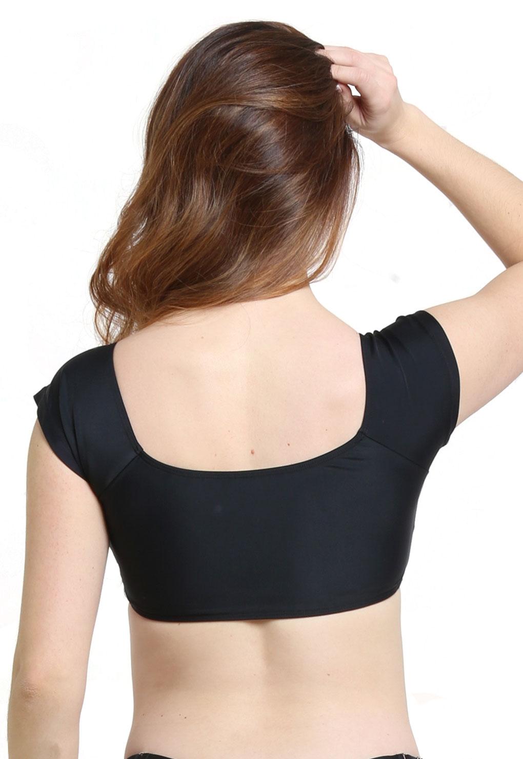 Bikini manga corta negro