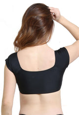 Bikini manga corta negro