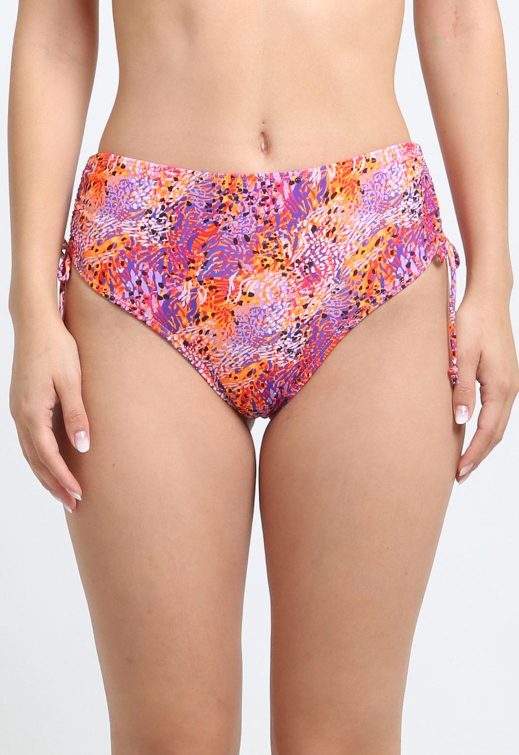 Bikini calzón cadera ajustable estampado naranja