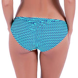 Calzón bikini con pinza estampado verde