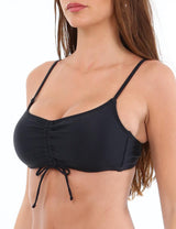 Black bikini top with ties