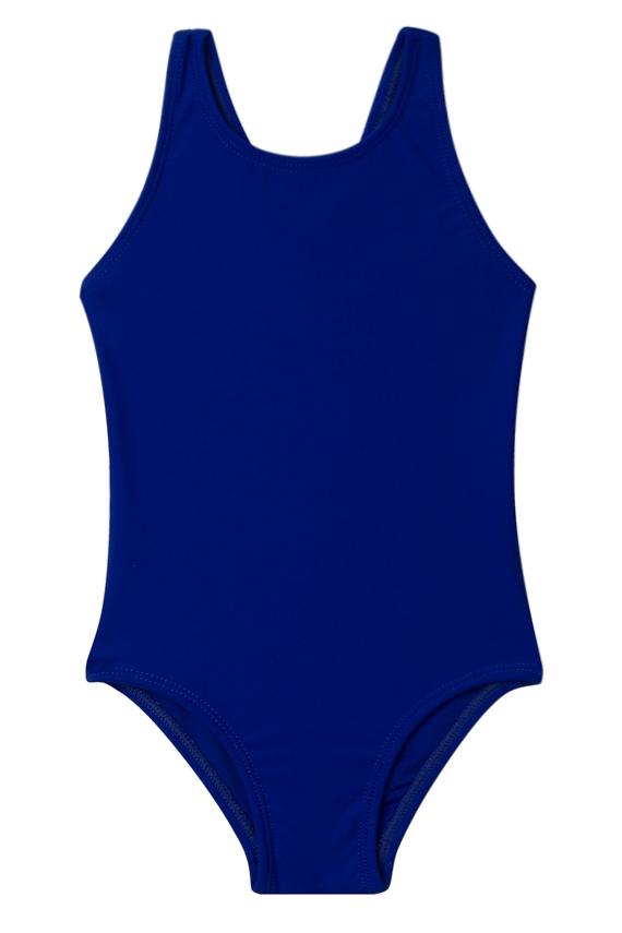 Traje de baño deportivo de niña azul