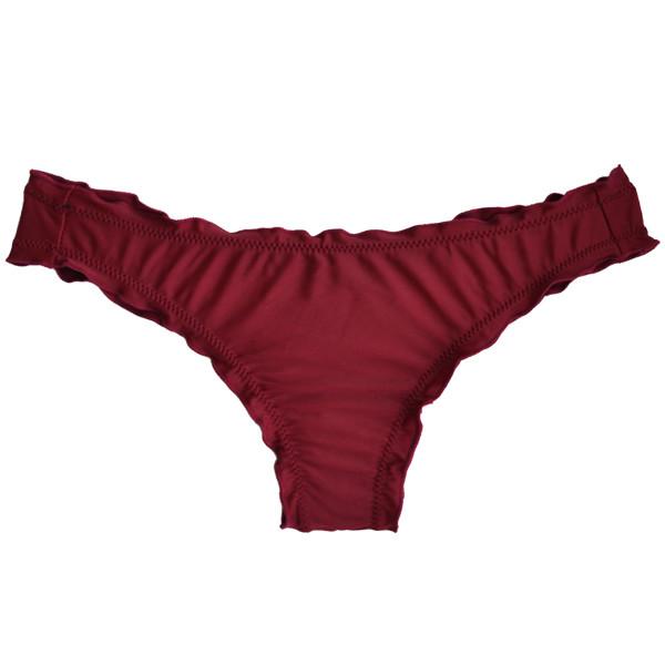 Bikini calzón tanga arruchada color rojo