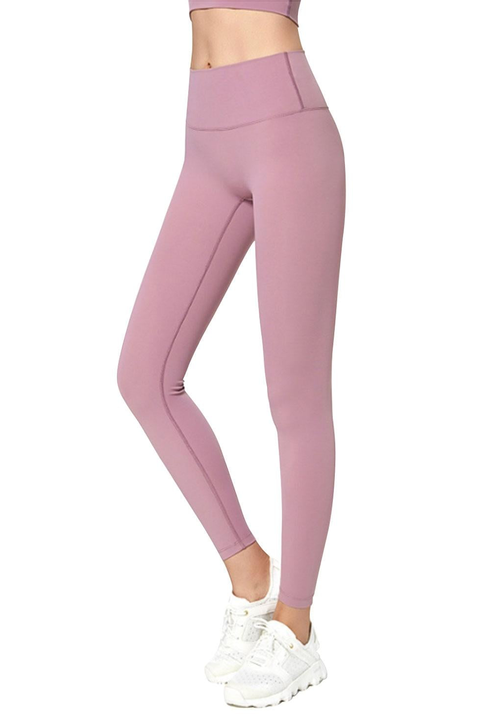 Calza sin costura delantera rosada