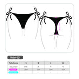 Bikini calzón colaless basico con amarras animal print brillante