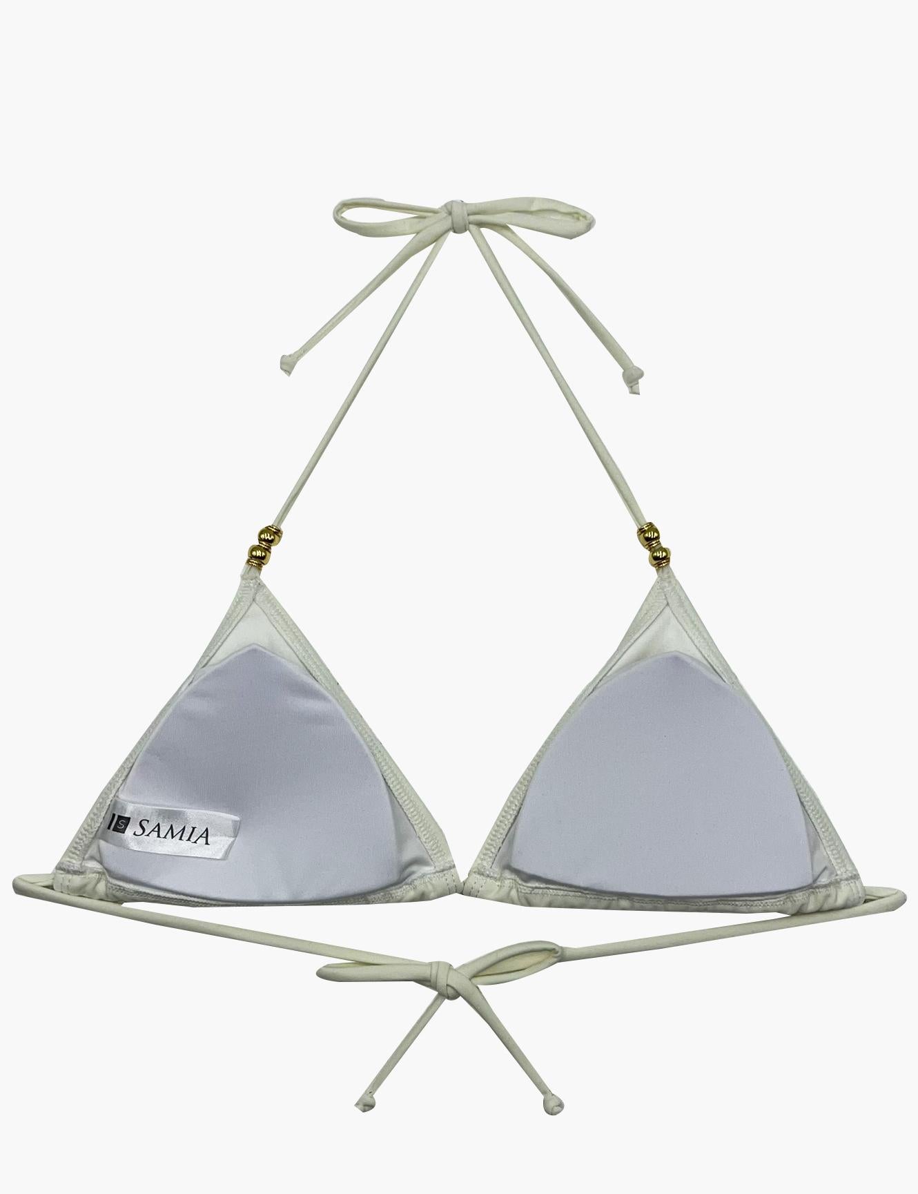 Classic beige triangle bikini