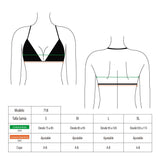 Bikini triangulo con vuelos negro