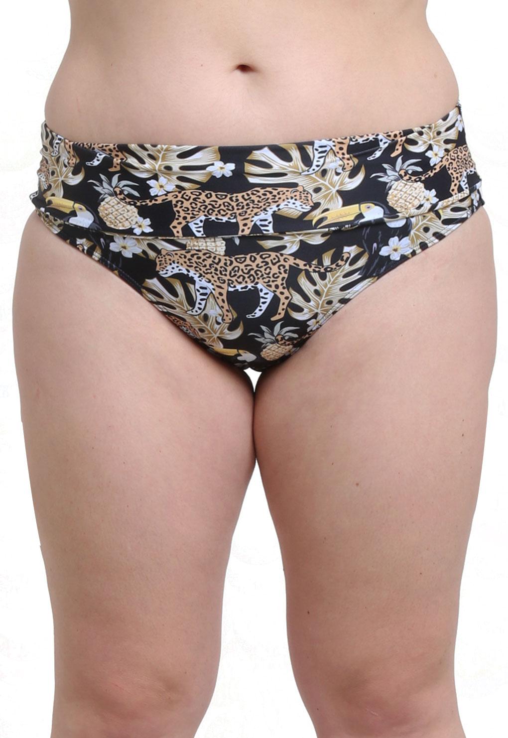 Bikini calzón pin up doble uso estampado amarillo