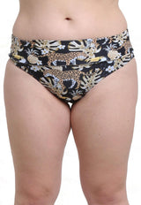 Bikini calzón pin up doble uso estampado amarillo