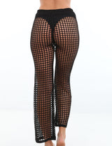 Salida de playa tipo pantalón negro