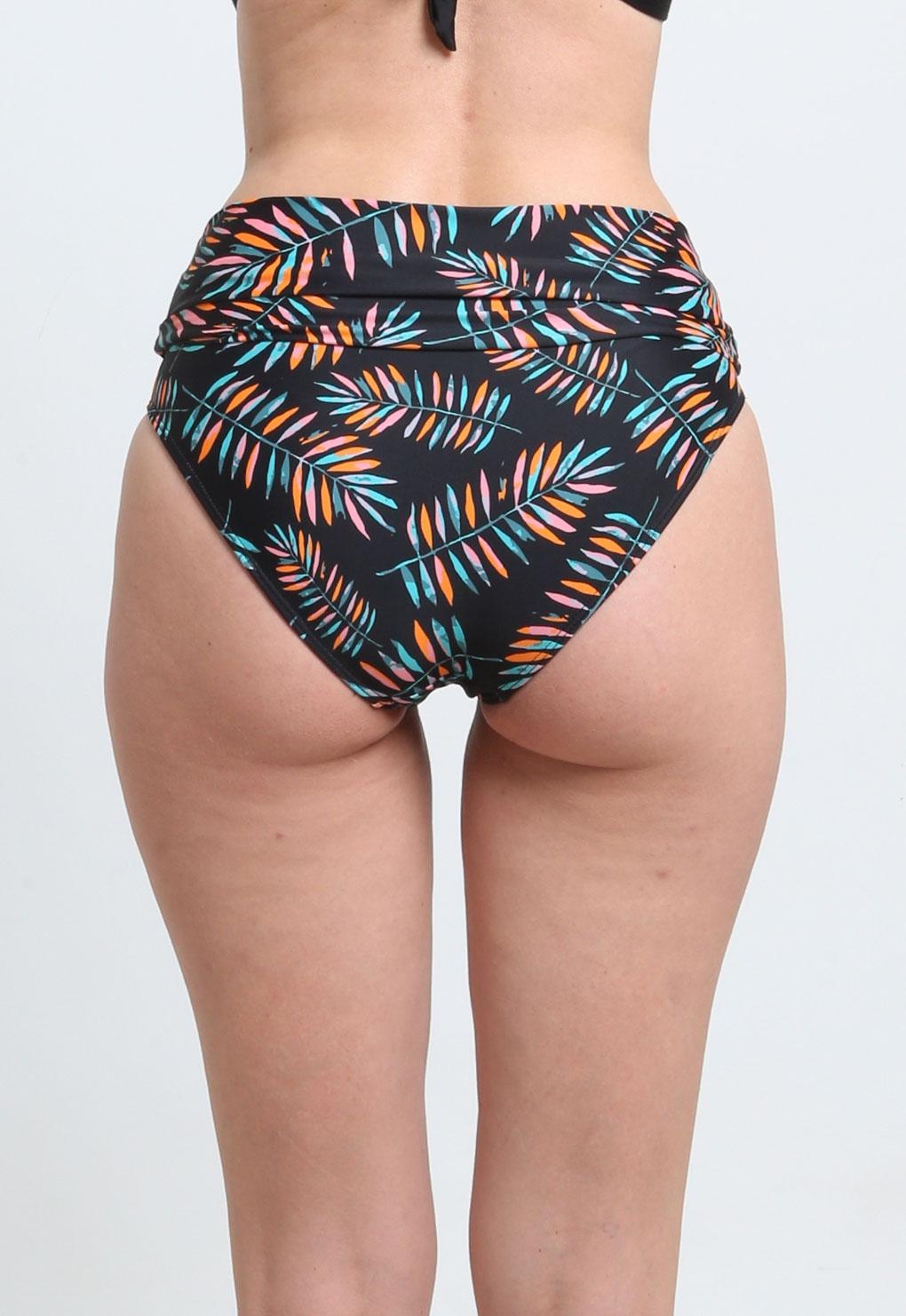 Bikini calzón pin up doble uso estampado hojas