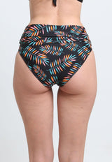 Bikini calzón pin up doble uso estampado hojas