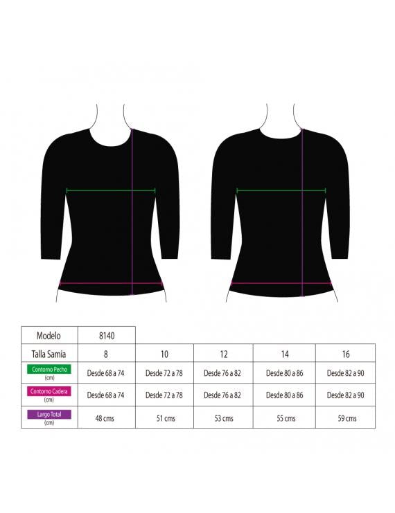 UV protection girl's t-shirt with blue print