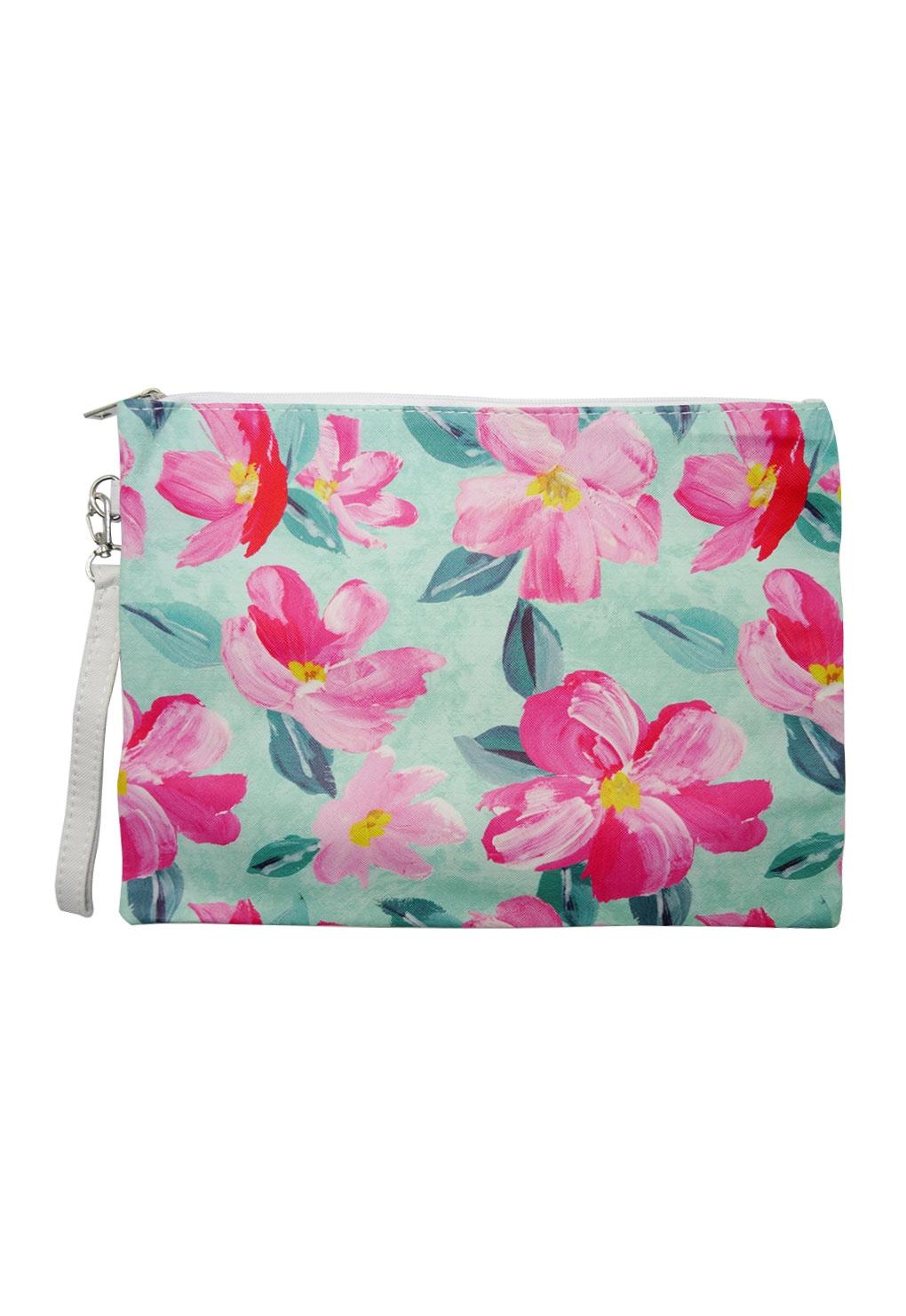 Cosmetiquero estampado flores