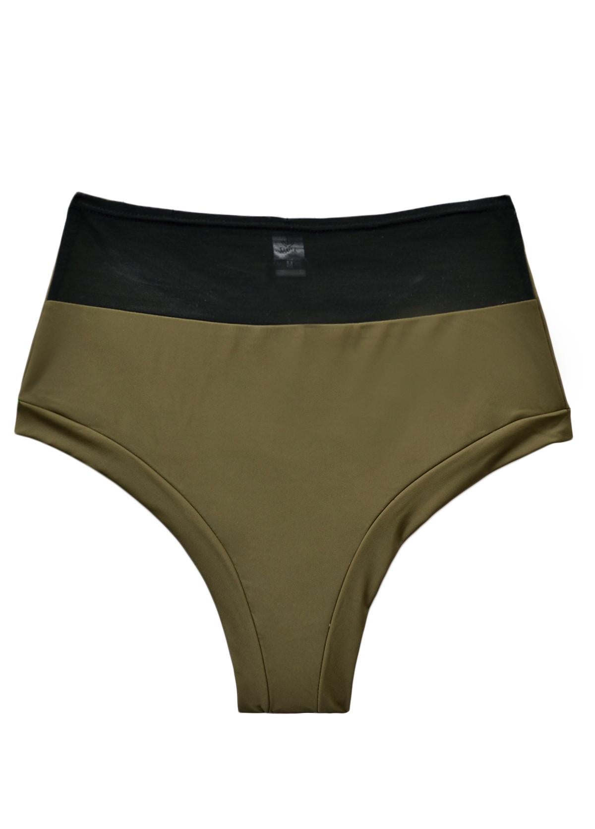 Bikini calzón pin up con transparencia color verde